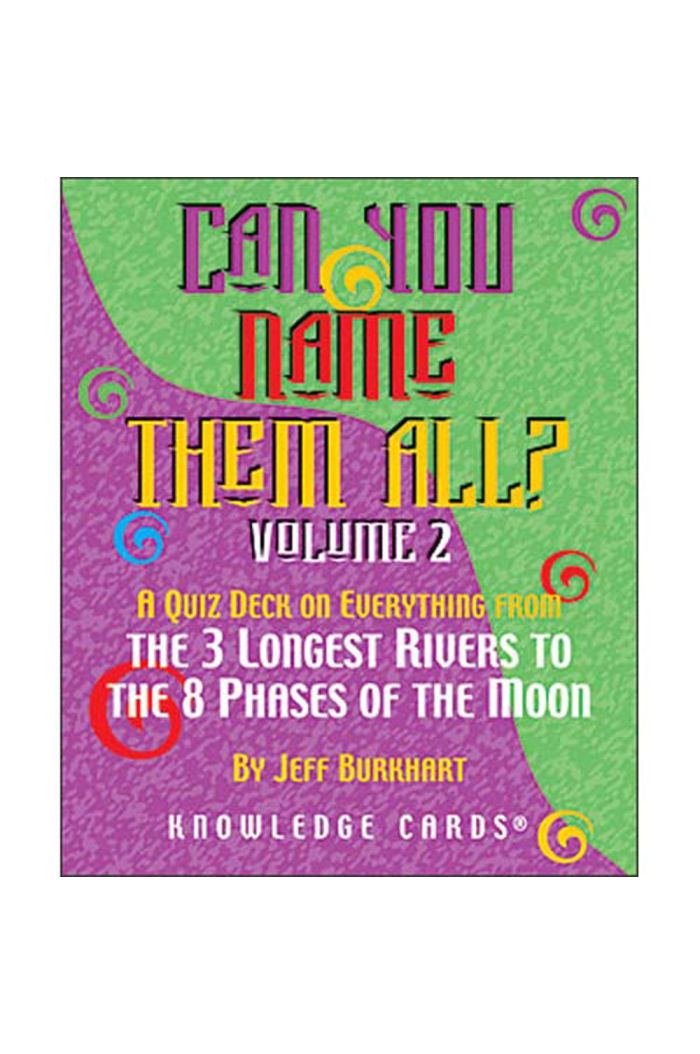 CAN YOU NAME THEM ALL VOL 2 KNOWLEDGE CARDS